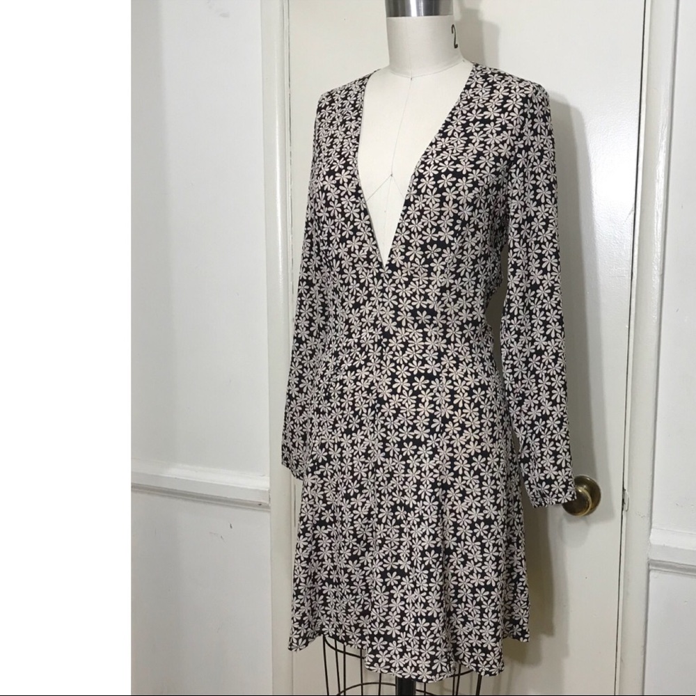 REFORMATION Floral Print Long Sleeve Dress